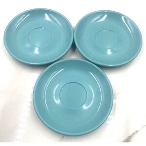 Vintage Boonton Saucer Plates Melamine Boontonware 6" 105-7 Blue Set Of 3